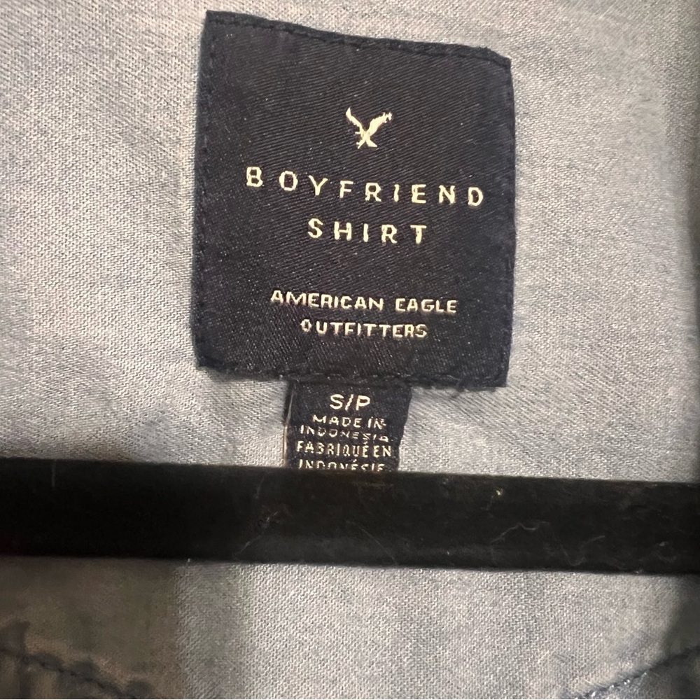 American Eagle Outfitters Blue Denim Casual Shirt - Picture 2 of 10